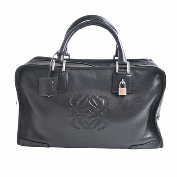 Loewe leather Anagram Amazona 36 shoulder bag black