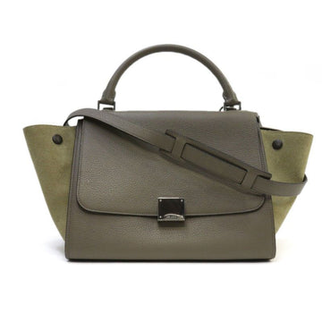 Celine Trapeze Small 2WAY Handbag 174683 Shoulder Bag Gray
