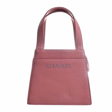 CHANEL Leather Handbag Pink Ladies