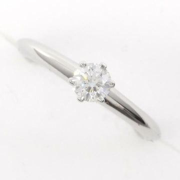 TIFFANY PT950 ring size 7 diamond 0.23 VS1 box appraisal total weight about 3.0g jewelry