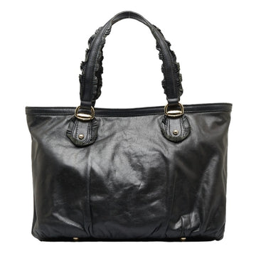 GUCCI tote bag 189842 black leather ladies