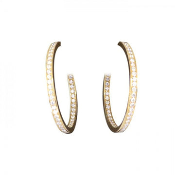 CARTIER Hoop Diamond Earrings Earrings/Earrings K18YG Yellow Gold