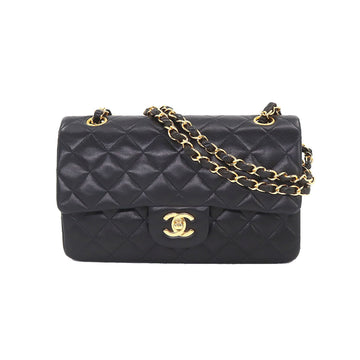 CHANEL Matelasse 23 Chain Shoulder Bag Leather Black A01113 Gold Hardware