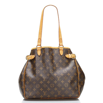 Louis Vuitton Monogram Batignolles Vertical Shoulder Bag Tote M51153 Brown PVC Leather Ladies LOUIS VUITTON