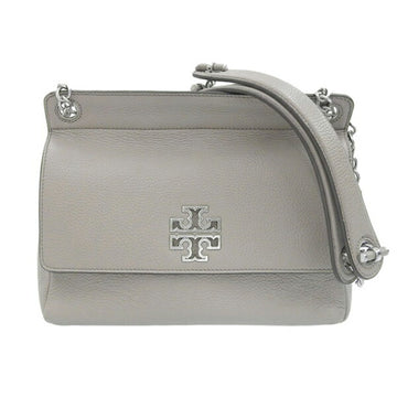 TORY BURCH Leather Chain Shoulder Bag - Gray