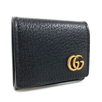 Gucci Coin Case GG Marmont 473959 Leather Black Men's GUCCI