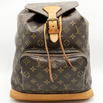 LOUIS VUITTON Monsouris GM Monogram Backpack Daypack Brown PVC Women's Men's Fashion M51135 USED