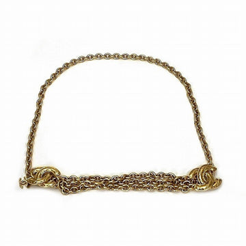 CHANEL Coco Mark Chain Belt Vintage 3 Rows Brand Accessories Women's