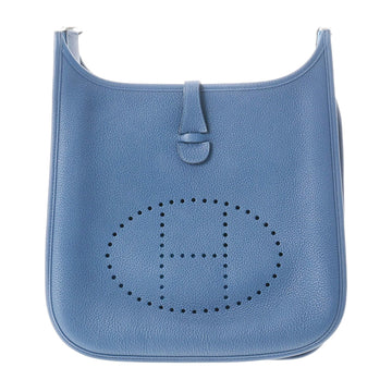 HERMES Evelyn 3 PM Deep Blue Palladium Hardware D Engraved [around 2019] Ladies Taurillon Clemence Shoulder Bag