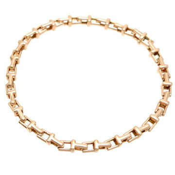 TIFFANY 750PG T Narrow Chain Women's Bracelet 750 Pink Gold