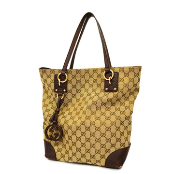 GUCCIAuth  247237 Women's GG Canvas Tote Bag Beige,Brown