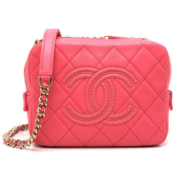 CHANEL Vanity Chain Shoulder Women's Bag AS1512 Lambskin Pink