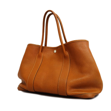 HERMESAuth  Garden Party PM L Stamp Women's Negonda Leather Handbag,Tote Bag