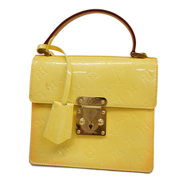 LOUIS VUITTON[3ae5361] Auth  Handbag Monogram Vernis Spring Street M91068 Lime Yellow