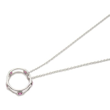 TIFFANY&CO Double Wire Pink Sapphire Necklace Necklace Pink K18WG[WhiteGold] Pink