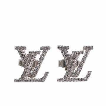 LOUIS VUITTON LV Iconic Strass Earrings M00608 Silver Women's