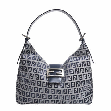 FENDI Canvas Zucchino Shoulder Bag 26569 Navy Ladies