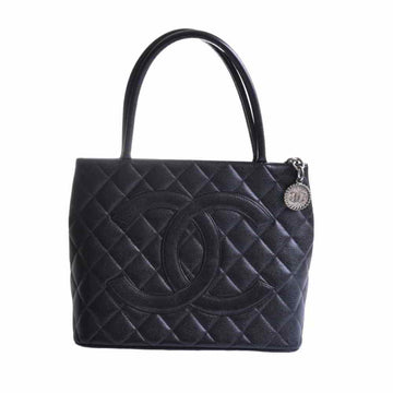 Chanel Caviar Skin Coco Mark Reproduction Tote Bag Black