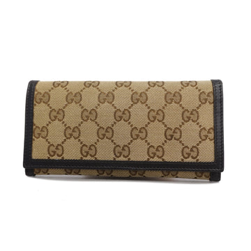 Gucci Bi-fold Long Wallet 225833 Women's GG Canvas Beige,Brown