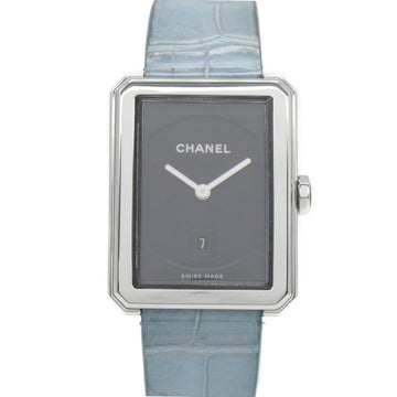 CHANEL Boyfriend Wrist Watch watch Wrist Watch H4884 Quartz Black Stainless Steel Croco leather belt H4884