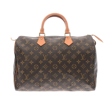 LOUIS VUITTON Monogram Speedy 35 Brown M41524 Women's Canvas Handbag