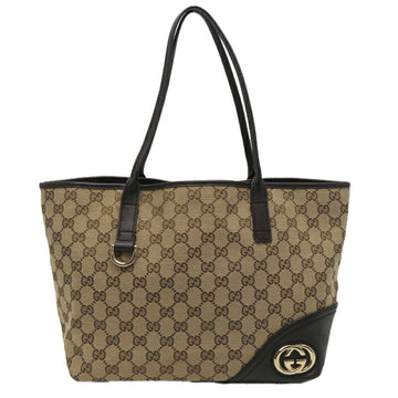 GUCCI Tote Bag Women's Shoulder 169946 GG Canvas Brown