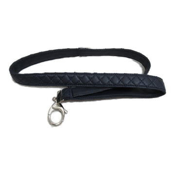 CHANEL Shoulder strap Navy leather