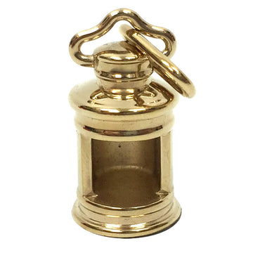 HERMES lantern PM pendant top charm necklace gold color