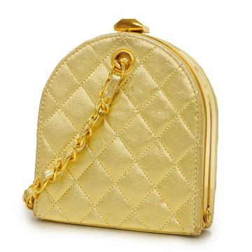 CHANEL Shoulder Bag Matelasse Chain Lambskin Gold Hardware Women's