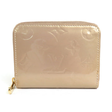 LOUIS VUITTON Coin Case Monogram Vernis Zippy Purse Beige Poodle Unisex M91762