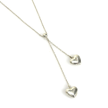 TIFFANY&Co. Necklace Double Heart 925 Silver Women's