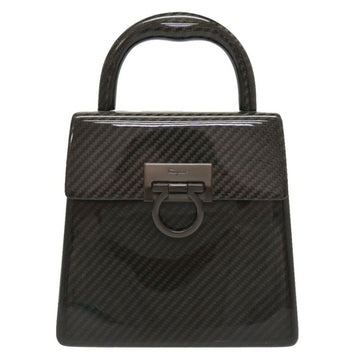 Salvatore Ferragamo Ferragamo Carbon Gancini Black DO-21 9746 Handbag 0137 Salvatore