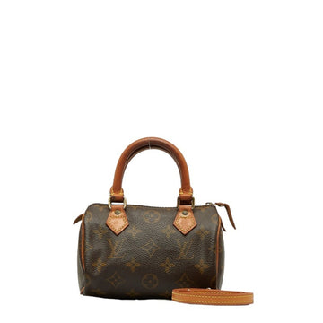 LOUIS VUITTON Monogram Speedy Handbag Shoulder Bag M41534 Brown PVC Leather Ladies