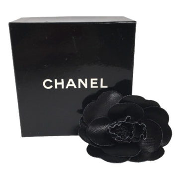 CHANEL Camellia Corsage Black Brooch