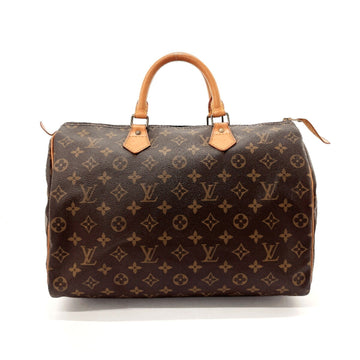 LOUIS VUITTON Speedy 35 Handbag Monogram Canvas/Nume Leather  M41524 Women's Brown