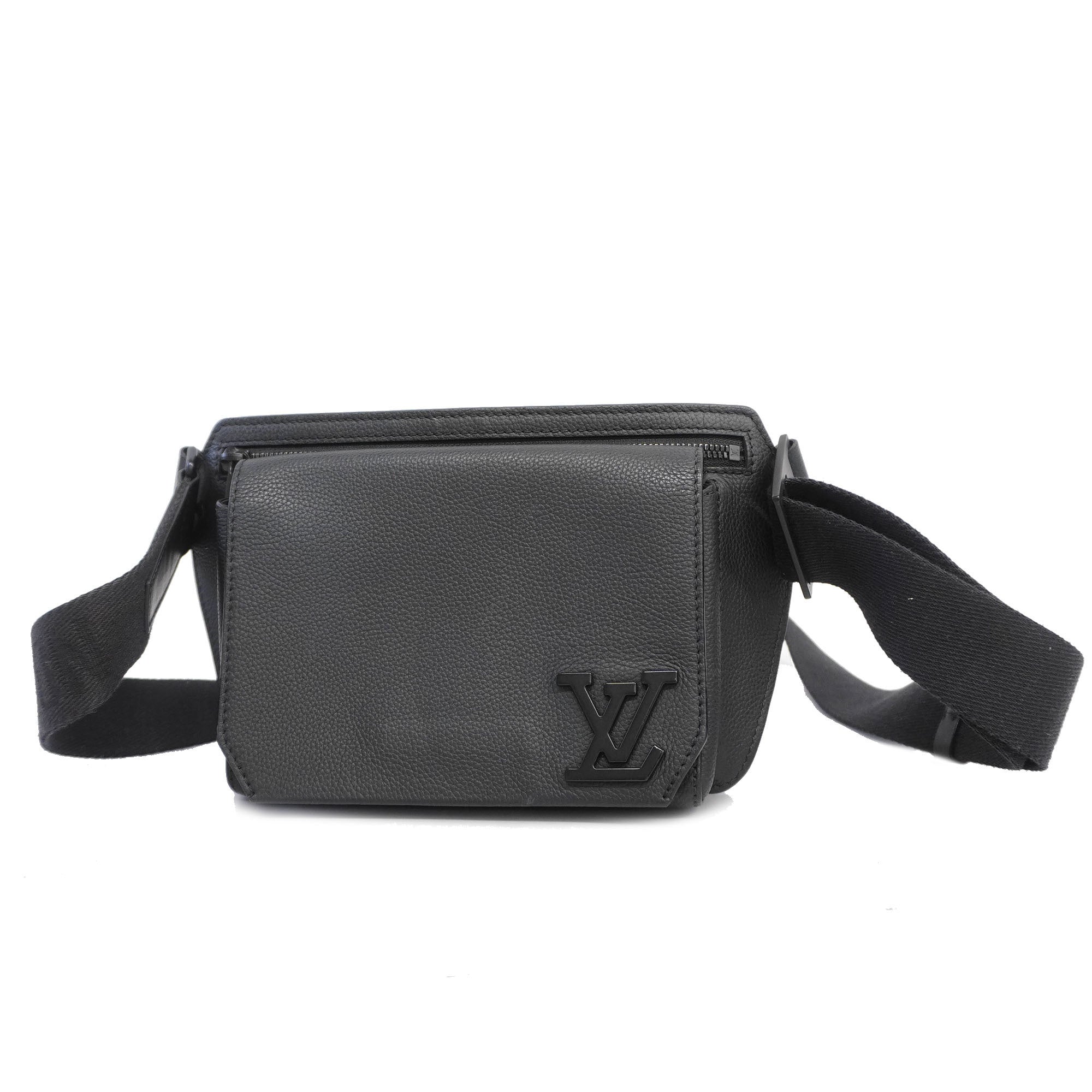 LOUIS VUITTONAuth Aerogram Takeoff Sling M57081 Men's Sling Bag Noir