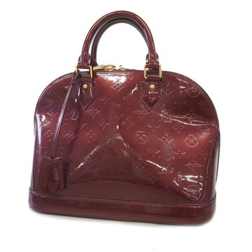 Louis Vuitton Monogram Vernis Alma M91691 Women's Handbag Rouge Fauviste