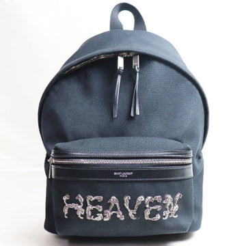 SAINT LAURENTYSL Backpack 508550 GKQO6 Black Canvas/Leather HEAVEN