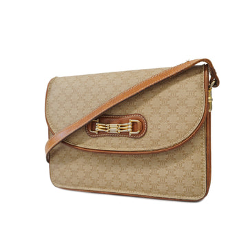 Celine Shoulder Bag Macadam PVC Beige