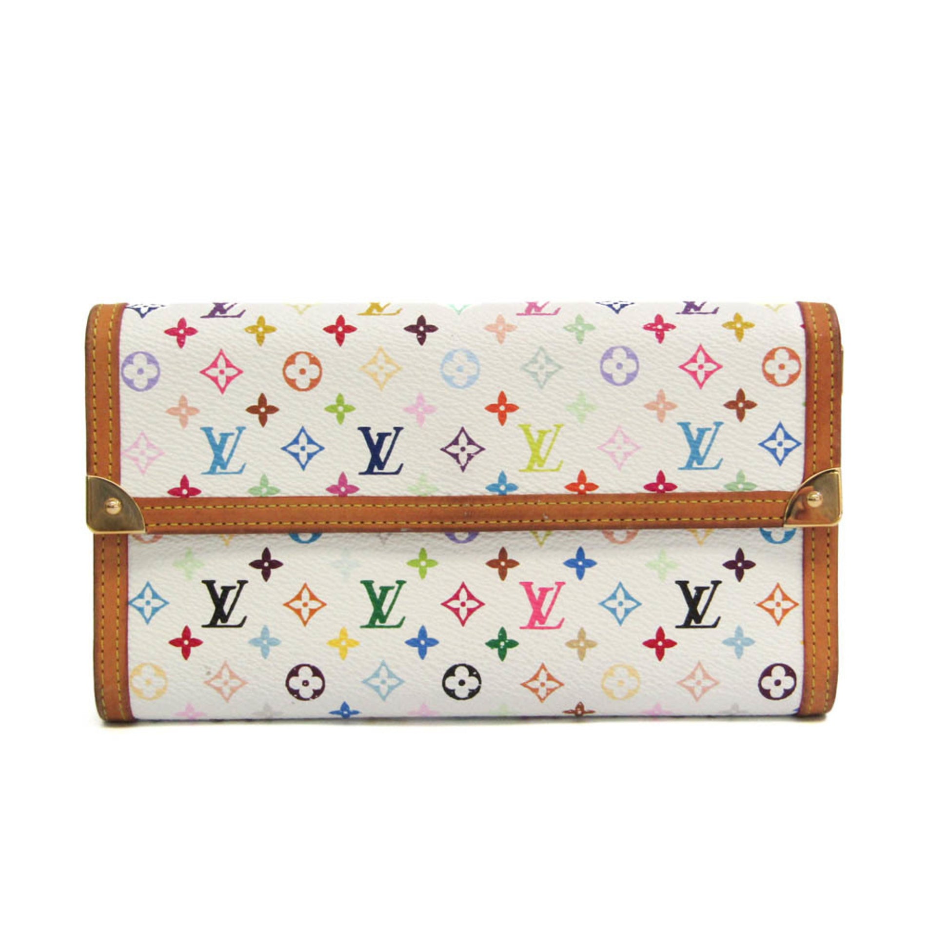 Auth Louis Vuitton Monogram Multicolore Portofeuil International M92659  Women's