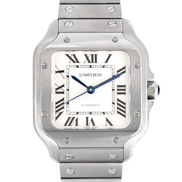 Cartier Santos MM men's watch self-winding SS silver dial WSSA0029