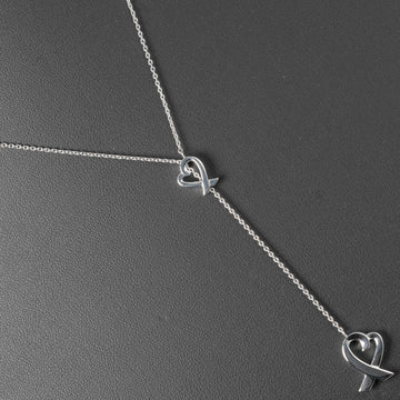 TIFFANY Loving Heart Lariat Necklace 925 Silver &Co. Women's