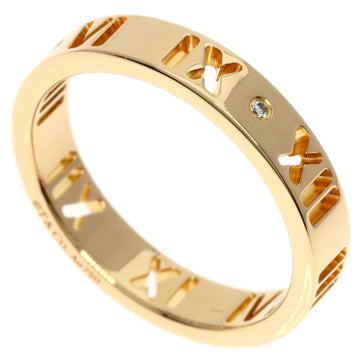 TIFFANY Pierced Atlas Narrow 4P Diamond Ring K18 Pink Gold Women's &Co.