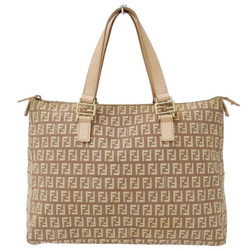 Fendi Bag Ladies Tote Handbag Zucchino Canvas Pink Beige