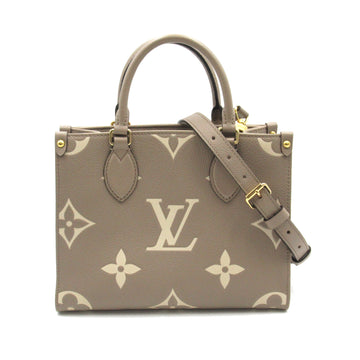 LOUIS VUITTON On the Go PM Beige Turtle claim Monogram empreinte leather M45779