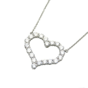 TIFFANY Sentimental Heart Large Diamond Pt950 Necklace Platinum / 0119 & Co. Ladies