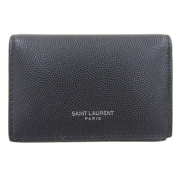 SAINT LAURENT leather 6 row key case black ladies