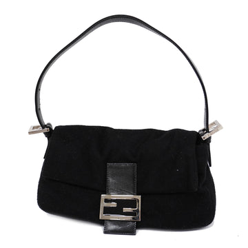 FENDIAuth  Mamma Bucket Women's Felt Handbag Black