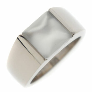 CARTIER Tank K18 White Gold x Moonstone Silver Women's Ring S