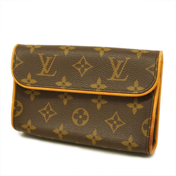 LOUIS VUITTON Waist Bag Monogram Pochette Florentine M51855 Brown Ladies